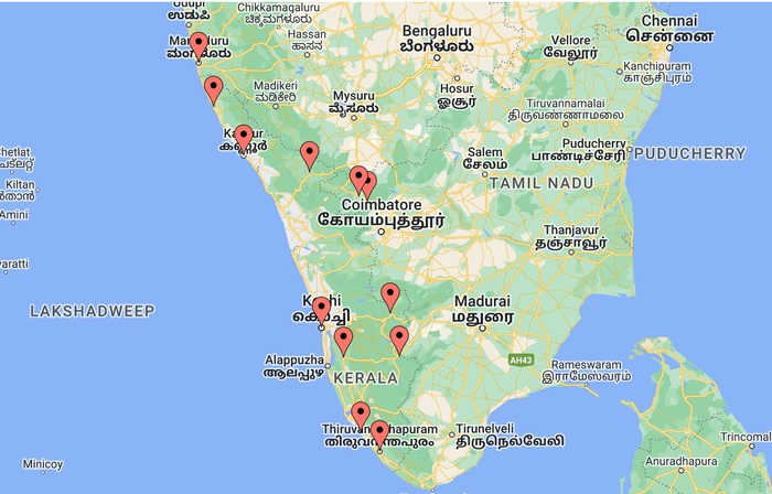 Du Karnataka au Kerala
